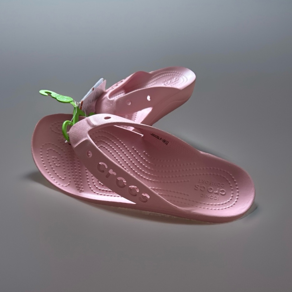 NEW 🩴 Crocs Flip Flops Platform Petal Pink 9 - Picture 4 of 5